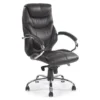 Geneva Black Leather Faced Manager Chair
