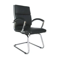 Formosa Enviro Leather Cantilever Chair Black