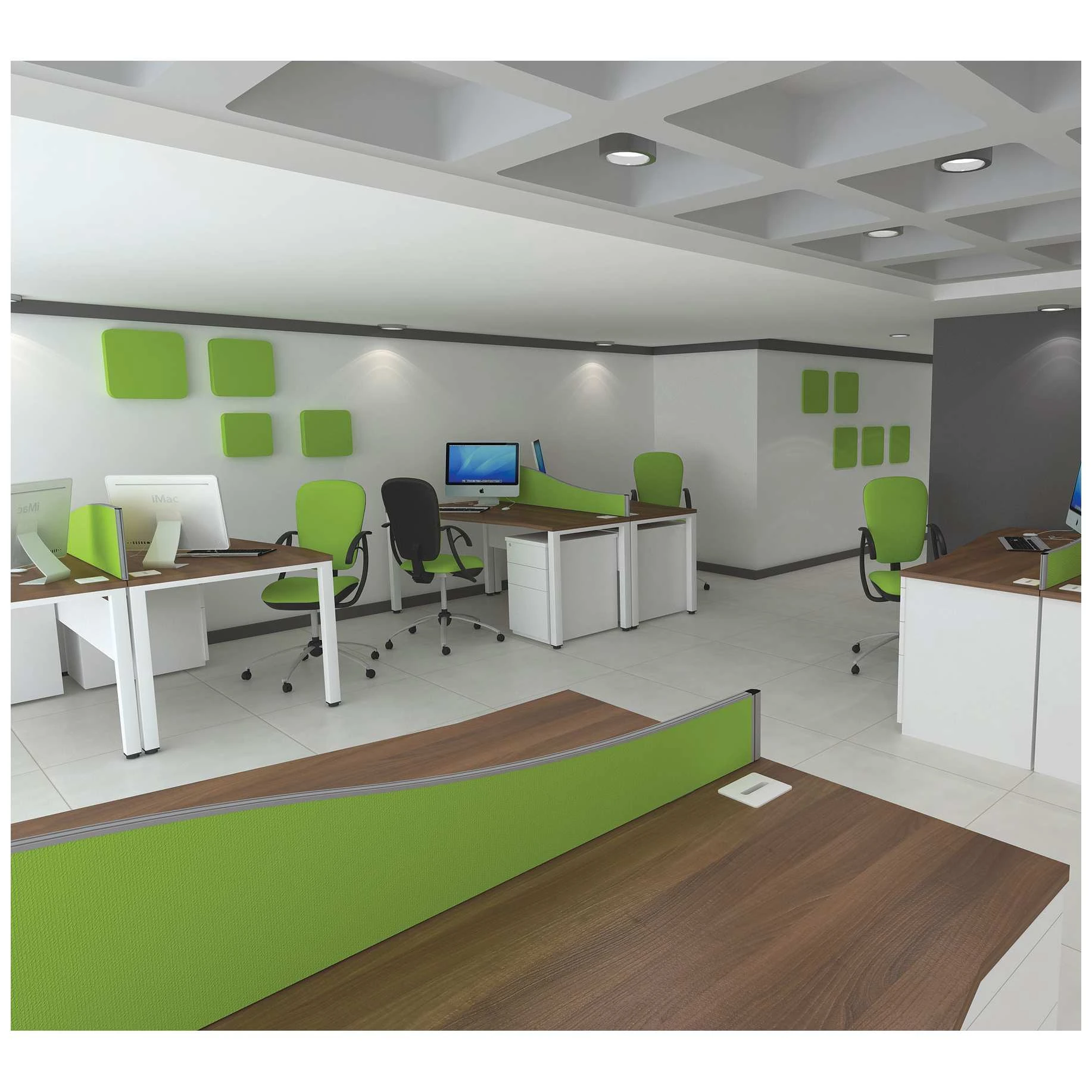 Presence Heavy Duty Desk High Pedestals 2 Presence Heavy Duty Desk High Pedestals - Image 2