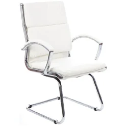 Formosa Enviro Leather Cantilever Chair White
