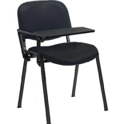 Swift Vinyl Conference Chair Black Frame With Plastic Writing Tablet (Pack Of 4 Chairs)