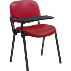 Swift Vinyl Conference Chair Black Frame With Plastic Writing Tablet (Pack Of 4 Chairs) -Office Chair Sales 064135