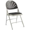 Fan Back Upholstered Folding Chair (Pack Of 4)