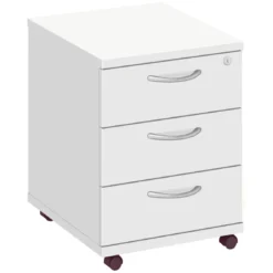 Commerce II White Low Mobile Pedestals -Office Chair Sales 068541