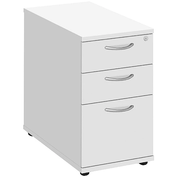 Commerce II White Desk High Pedestals 1 Commerce II White Desk High Pedestals