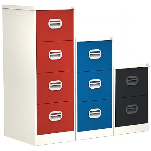 Silverline Two Tone Kontrax Filing Cabinets 4 Silverline Two Tone Kontrax Filing Cabinets - Image 4