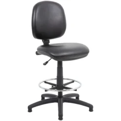Comfort Leather Faced Draughtsman Chair