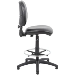 Comfort Leather Faced Draughtsman Chair -Office Chair Sales 070786