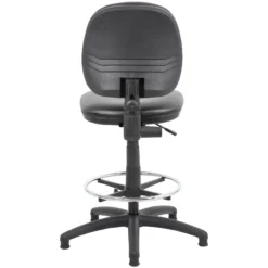 Comfort Leather Faced Draughtsman Chair -Office Chair Sales 070787