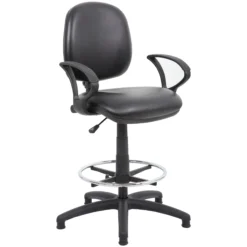 Comfort Leather Faced Draughtsman Chair -Office Chair Sales 070788