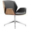 Boss Design Kruze 4 Star Swivel Chair With Wood Veneer