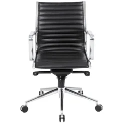 Abbey Medium Back Leather Office Chairs -Office Chair Sales 072222