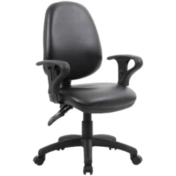 Comfort 2-Lever Leather Operator Chairs -Office Chair Sales 072749