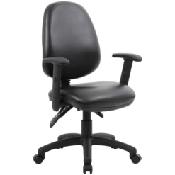 Comfort 3-Lever Leather Operator Chairs