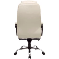 Lucca Cream Executive Leather Office Chairs -Office Chair Sales 073117