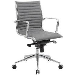 Abbey Medium Back Leather Office Chairs -Office Chair Sales 073152