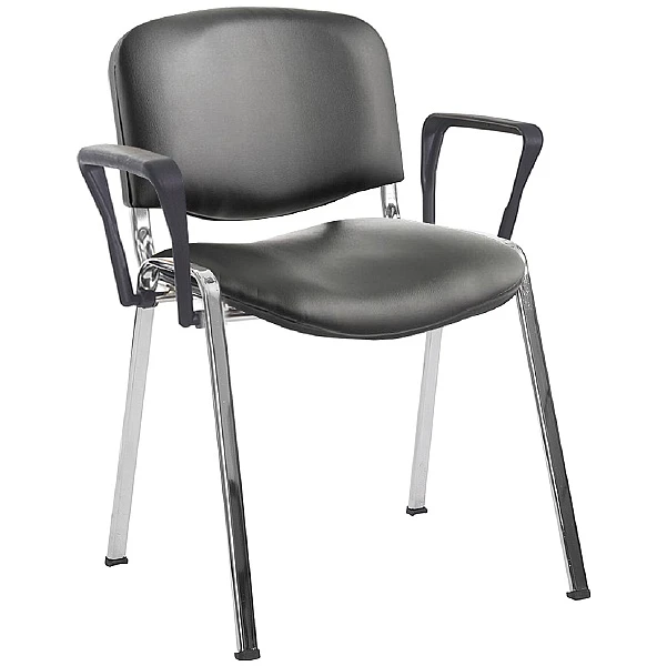 ISO Lexaire Vinyl Conference Armchairs Chrome Frame 1 ISO Lexaire Vinyl Conference Armchairs Chrome Frame
