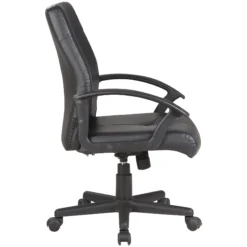Adept Medium Back Leather Faced Office Chair -Office Chair Sales 083022