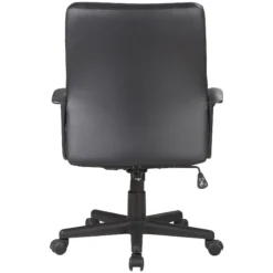 Adept Medium Back Leather Faced Office Chair -Office Chair Sales 083023