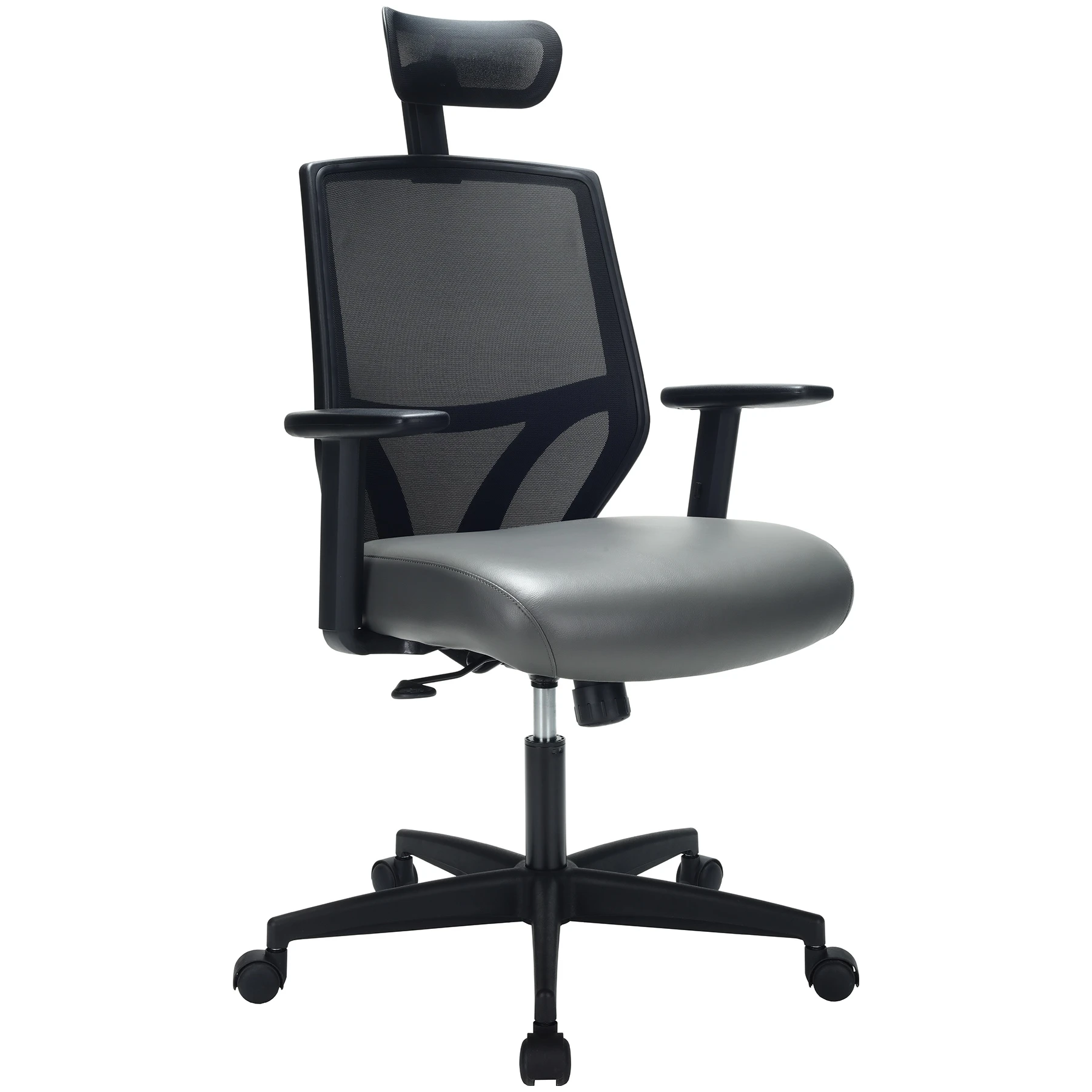 Impact Mesh Office Chair With Pocket Sprung Leather Seat 1 Impact Mesh Office Chair With Pocket Sprung Leather Seat