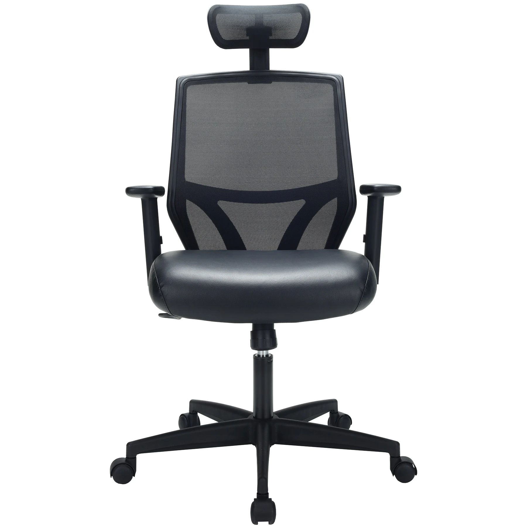 Impact Mesh Office Chair With Pocket Sprung Leather Seat 4 Impact Mesh Office Chair With Pocket Sprung Leather Seat - Image 4