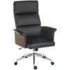 Elegance High Back Leather Look Executive Chair Black