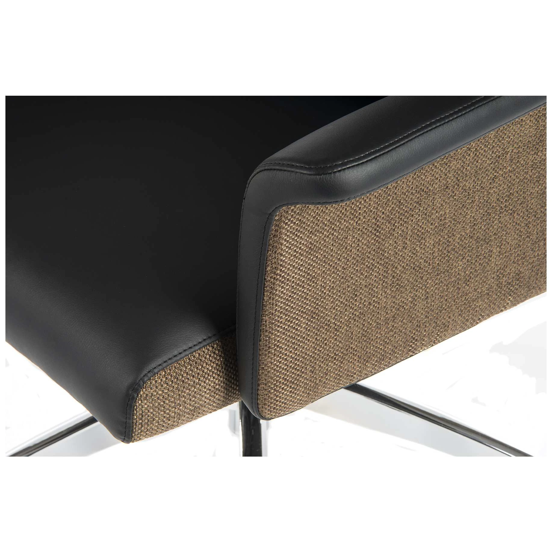 Elegance High Back Leather Look Executive Chair Black 3 Elegance High Back Leather Look Executive Chair Black - Image 3