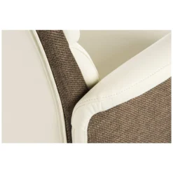 Elegance High Back Leather Look Executive Chair Cream -Office Chair Sales 085860