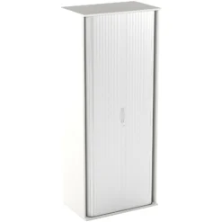 Vogue Essential White Tambour Cupboards -Office Chair Sales 089361