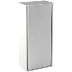 Vogue Essential White Tambour Cupboards -Office Chair Sales 089362