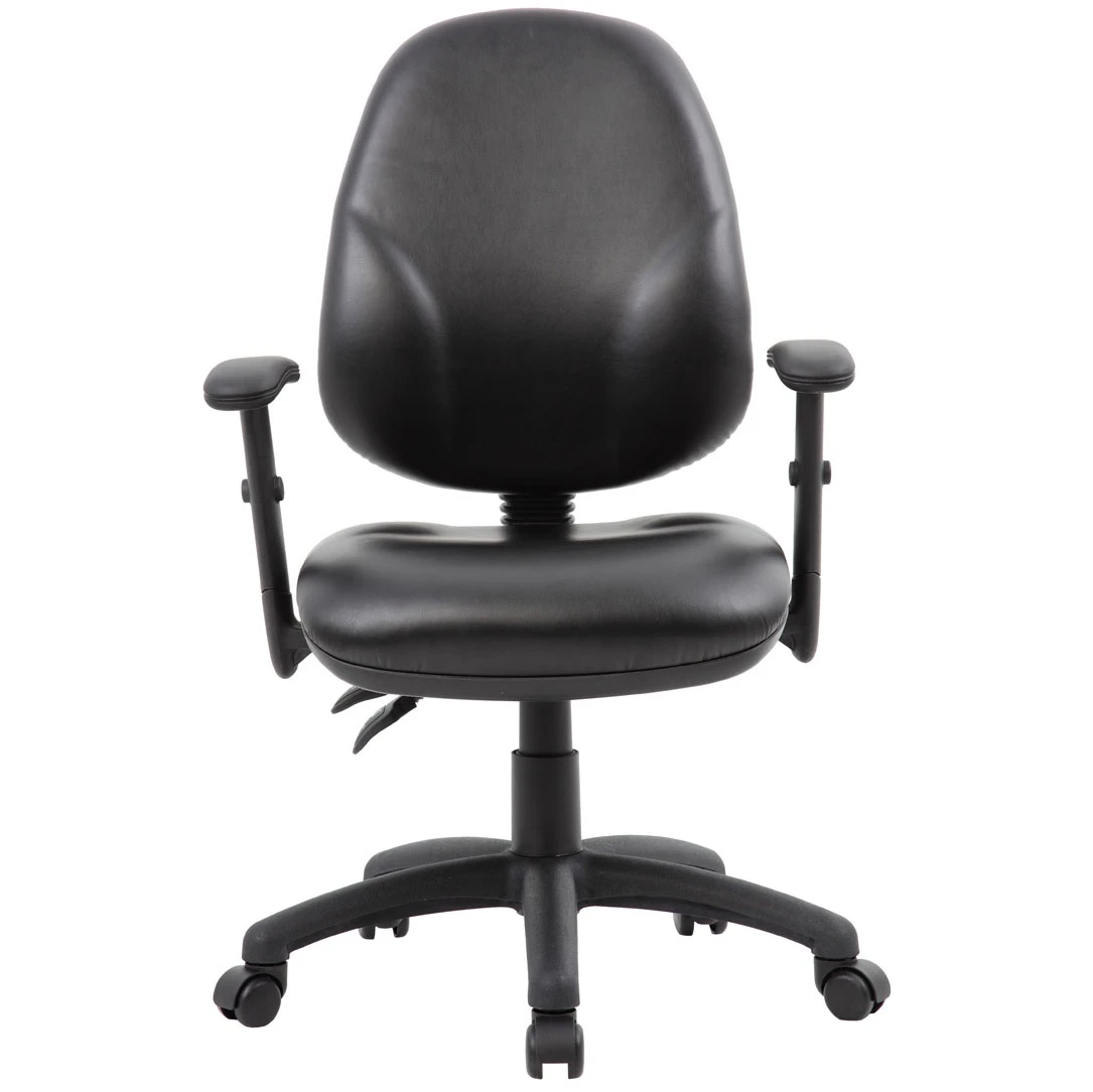 Comfort Ergo 2-Lever Leather Operator Chairs 6 Comfort Ergo 2-Lever Leather Operator Chairs - Image 6