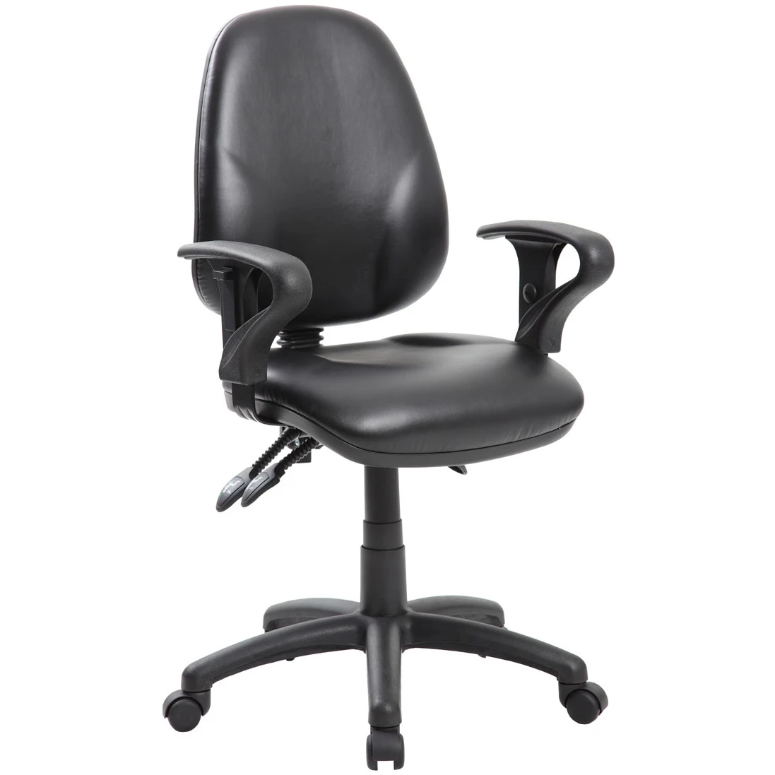 Comfort Ergo 3-Lever Leather Operator Chairs 3 Comfort Ergo 3-Lever Leather Operator Chairs - Image 3
