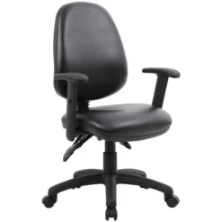 Comfort 3-Lever Leather Operator Chairs -Office Chair Sales 090746