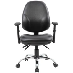 Comfort Ergo 3-Lever Leather Chrome Operator Chairs 10 Comfort Ergo 3-Lever Leather Chrome Operator Chairs -Office Chair Sales 090861