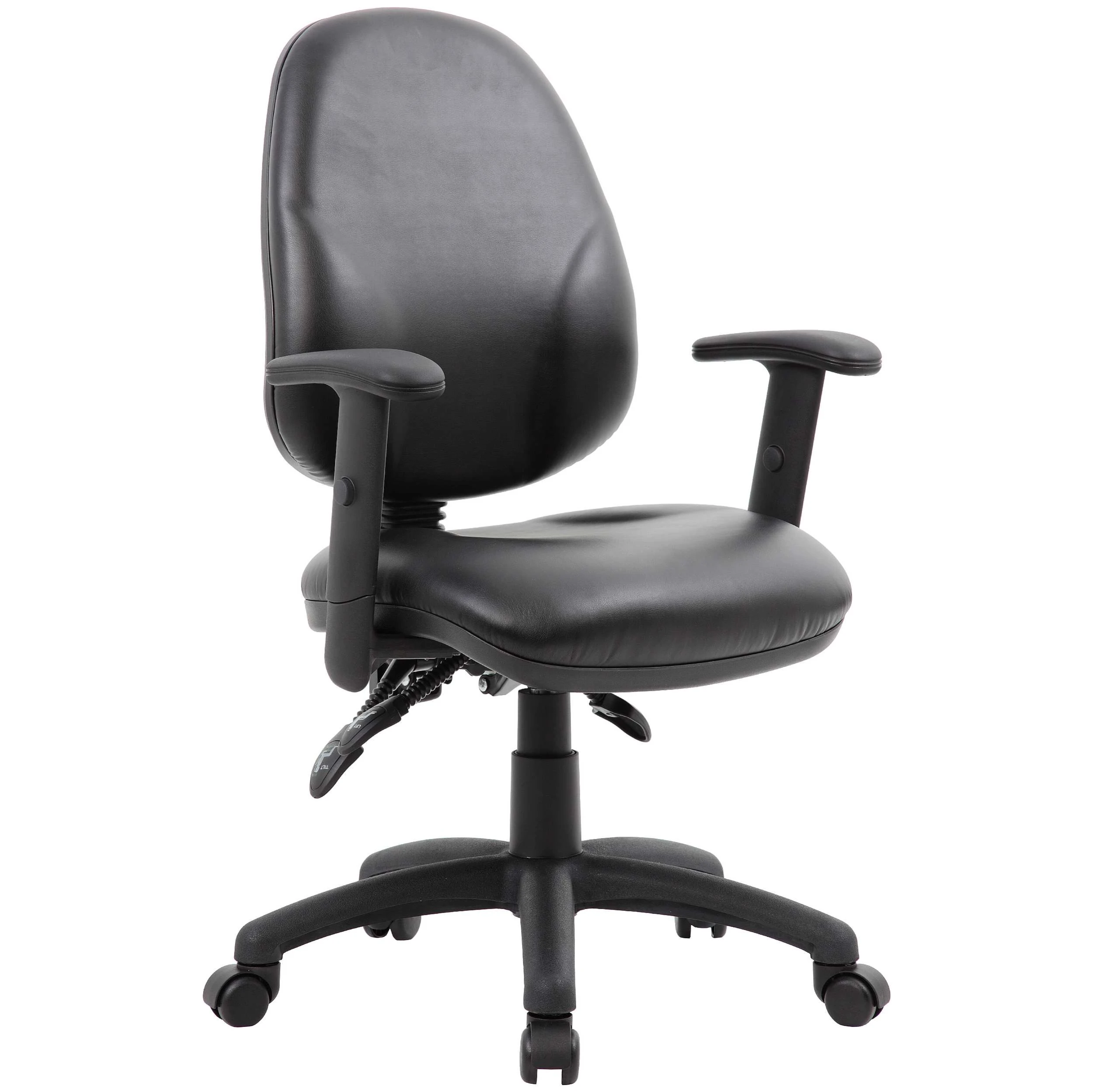 Comfort Ergo 3-Lever Leather Operator Chairs 4 Comfort Ergo 3-Lever Leather Operator Chairs - Image 4