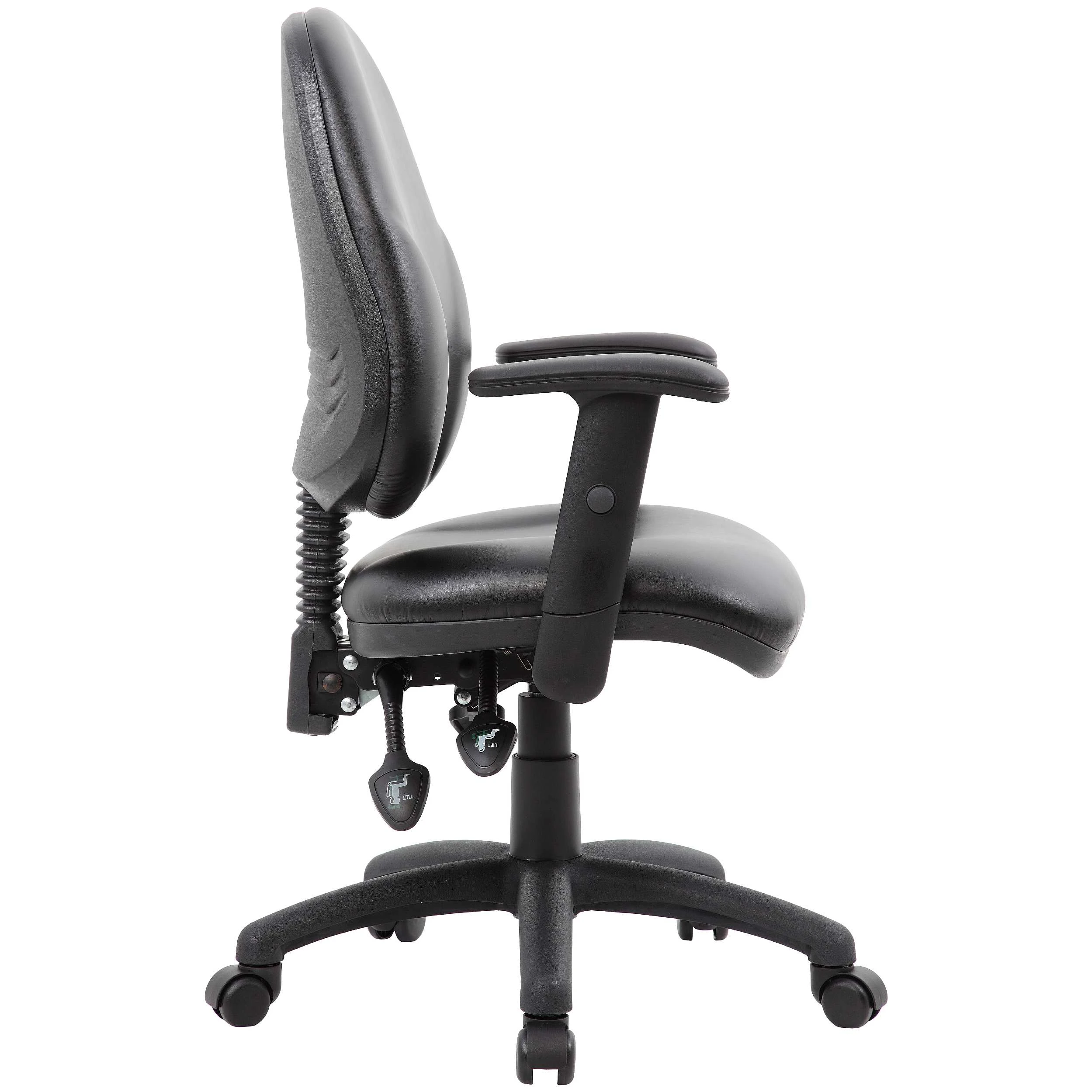 Comfort Ergo 3-Lever Leather Operator Chairs 6 Comfort Ergo 3-Lever Leather Operator Chairs - Image 6