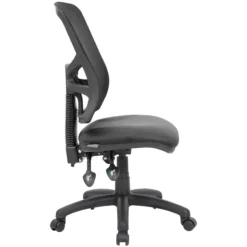 Comfort Ergo 3-Lever Mesh And Leather Operator Chair -Office Chair Sales 100821