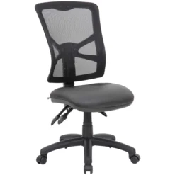 Comfort Ergo 3-Lever Mesh And Leather Operator Chair