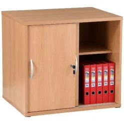 Karbon Desk High Sliding Door Cupboard