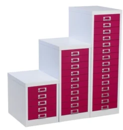 Silverline Two Tone Multi Drawer Cabinets