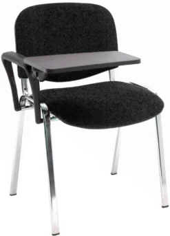 Swift Chrome Frame Conference Chairs With Plastic Writing Tablet (4 Pack) -Office Chair Sales 104140