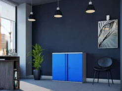 Phoenix SCL Series Steel Storage Cupboards - 2 Door 1 Shelf With Key Lock