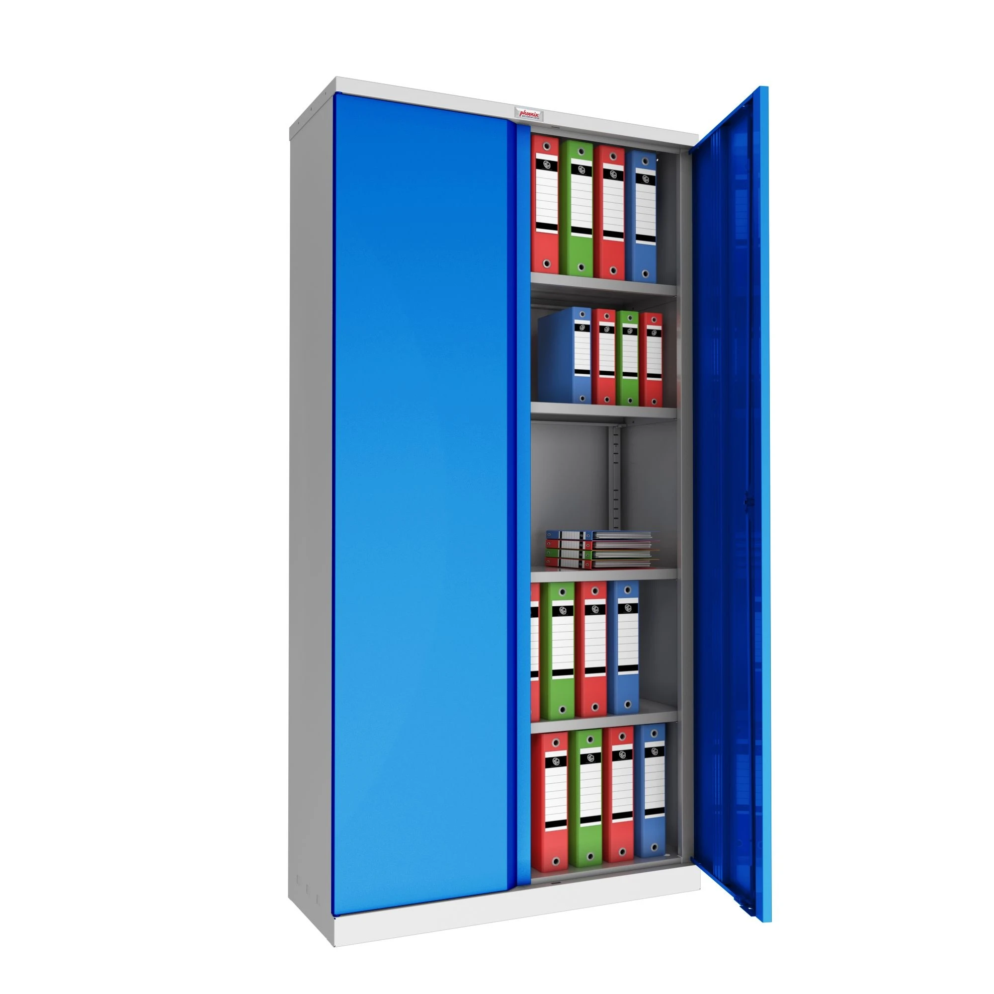Phoenix SCL Series Steel Storage Cupboards - 2 Door 4 Shelf With Key Lock 1 Phoenix SCL Series Steel Storage Cupboards - 2 Door 4 Shelf With Key Lock
