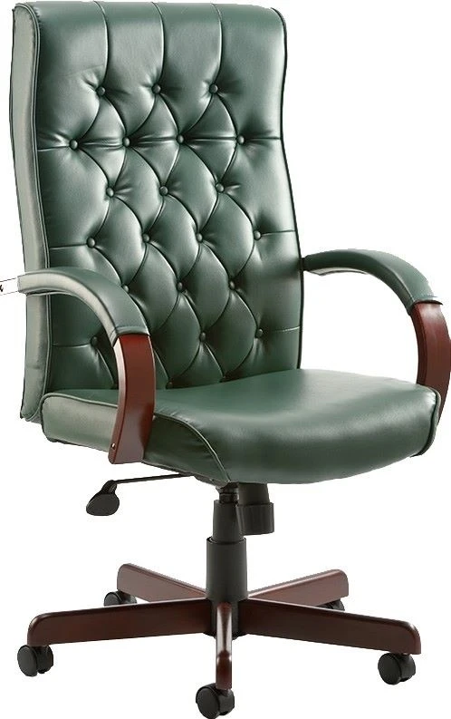 Traditional Button Back Bonded Leather Executive Chairs 2 Traditional Button Back Bonded Leather Executive Chairs - Image 2