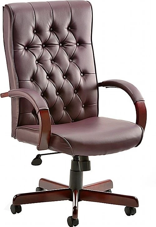 Traditional Button Back Bonded Leather Executive Chairs 4 Traditional Button Back Bonded Leather Executive Chairs - Image 4