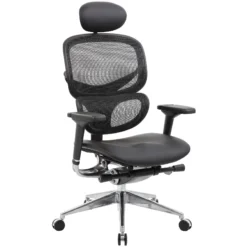InSync 24 Hour Mesh Office Chair With Leather Seat & Headrest
