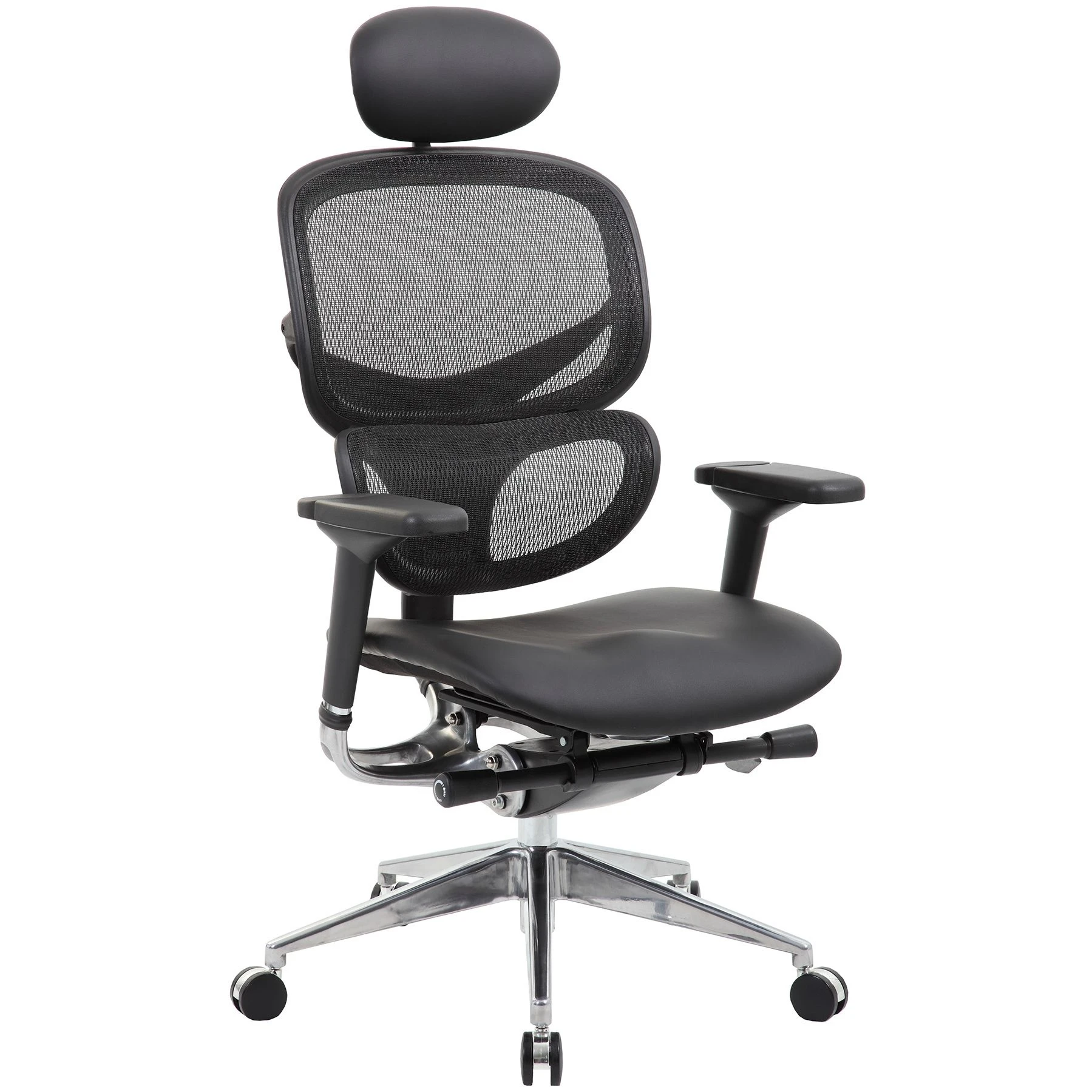InSync 24 Hour Mesh Office Chair With Leather Seat & Headrest 1 InSync 24 Hour Mesh Office Chair With Leather Seat & Headrest