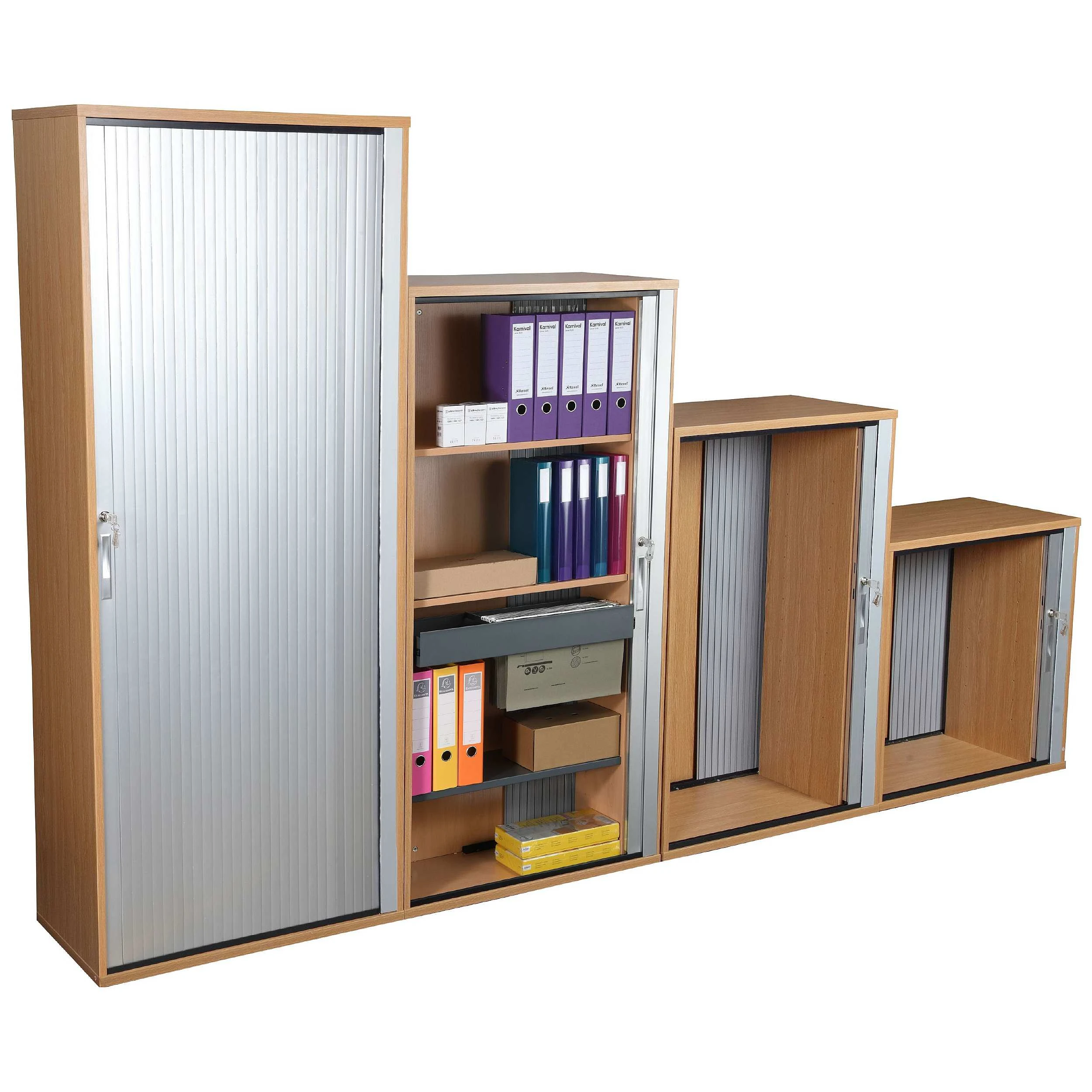 Karbon Tambour Door Wooden Office Cupboards 3 Karbon Tambour Door Wooden Office Cupboards - Image 3
