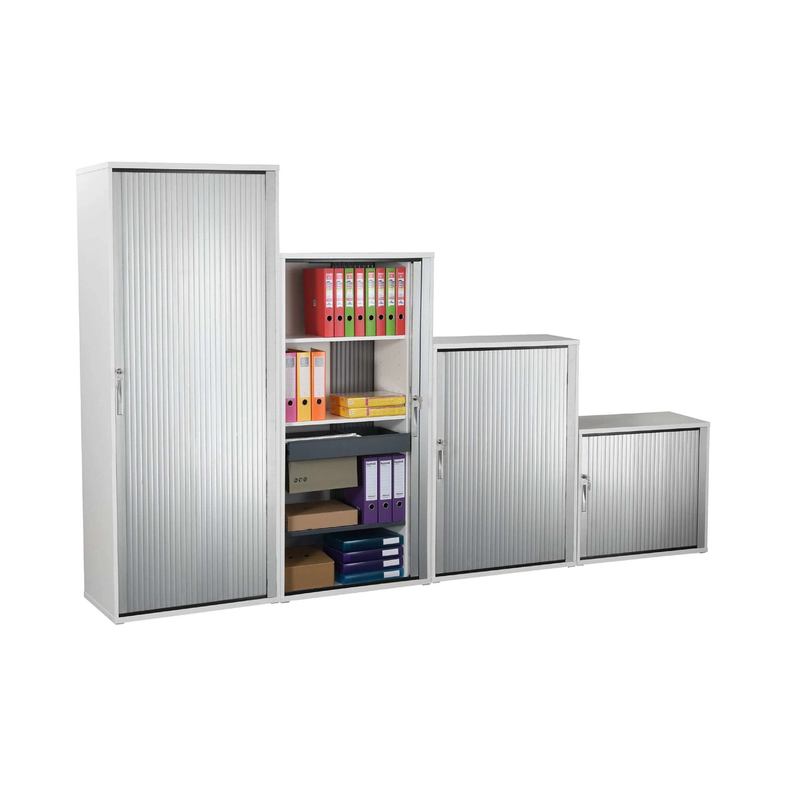 Karbon Tambour Door Wooden Office Cupboards 2 Karbon Tambour Door Wooden Office Cupboards - Image 2