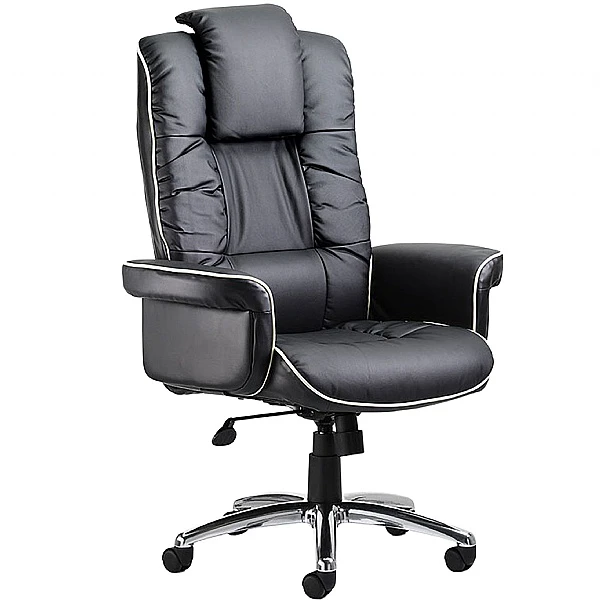 Windsor Black Enviro Leather Faced Manager Armchair 1 Windsor Black Enviro Leather Faced Manager Armchair